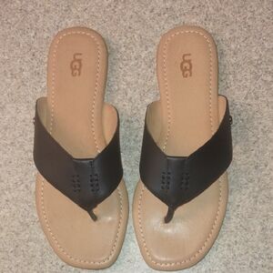 UGG Black and Tan Women's Sandals